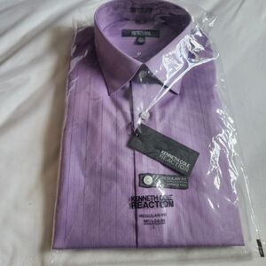 NWT - Kenneth Cole Reaction Purple Dress Shirt - Size Large